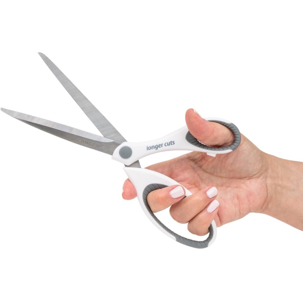 SINGER 3pc Comfort-Grip White and Gray Scissors Set - NEW in package - Picture 2 of 11